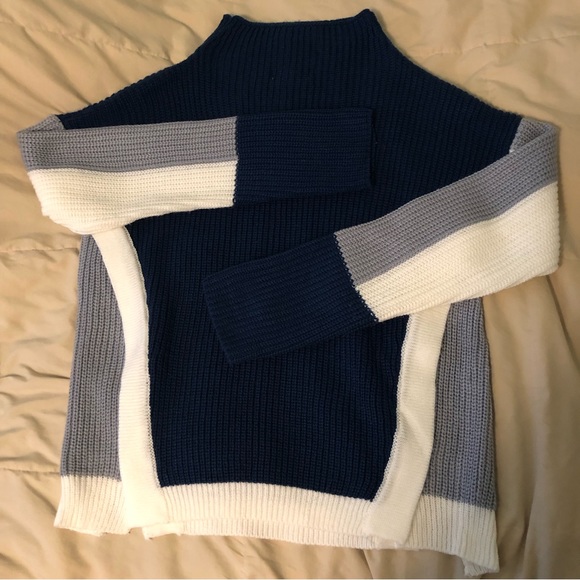 Navy knit open sweater - Picture 1 of 9
